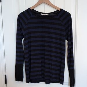 Striped Black and Blue Women's Sweater